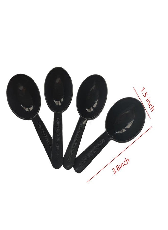 Ebonee Black Short Handle Plastic Espresso Spoons, 3.8 Inch Long 0.25OZ Coffee Measuring Spoons Mini Tablespoon Scoop Dessert Spoon for Coffee Tea Sugar Cereal and Milk Powder (30 Pack) - Image 2