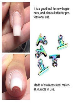 Rotekt 5Pcs Stainless Curve C Nail Extension Clips, Nail Pinching Clips Multi-Functional Nail Art Accessories For Nail Salon, Home, Kitchen, Office  - Image 3