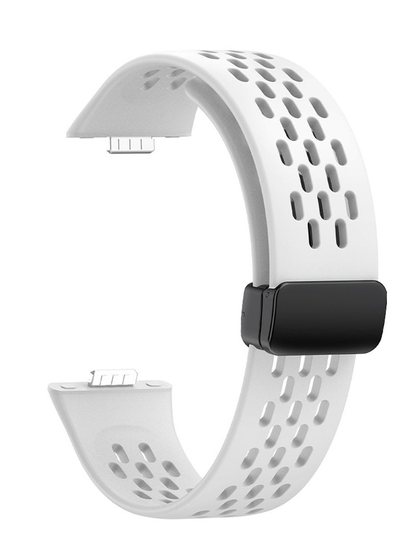 Youque Silicone Sport Watch Strap/Watchband for HUAWEI Watch Fit 3/ Fit 4/ Fit 4 Pro  Smartwatch White  - Image 2