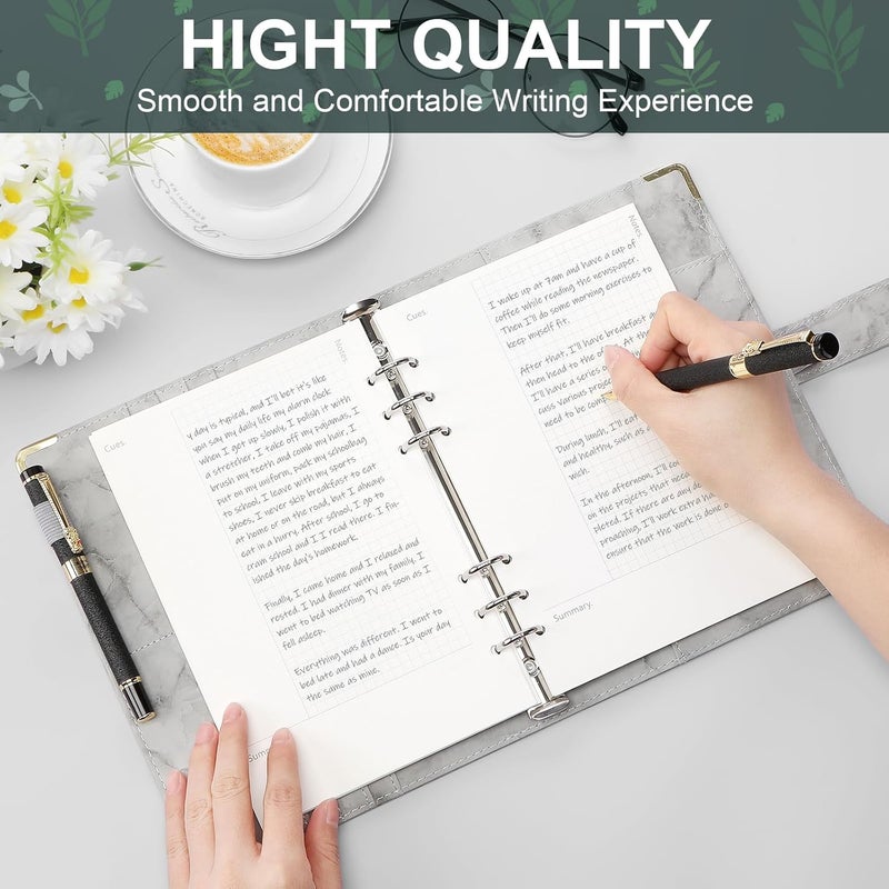 Toplive Cornell A5 Filler Paper, A5 Refill Papers 6 Ring Cornell Notes Loose Leaf Papers, 160 Sheets Refillable Inserts Paper Notes Taking System for Office School College Study - Image 3