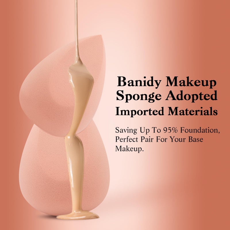 Banidy مجموعة إسفنجات أدوات التجميل مع حامل، إسفنجة خلط مكياج مثالية للأساس، السائل، أدوات مكياج الوجه، مجموعة هدايا تجميل - Image 3