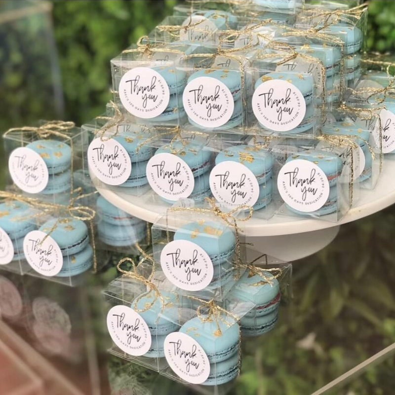 RomanticBaking 100 Pack Bulk 2x2x2 Inch Clear Gift Boxes Macaron Boxes Small Chocolate Bomb Boxes Birthday Wedding Party Favor Boxes - Image 2