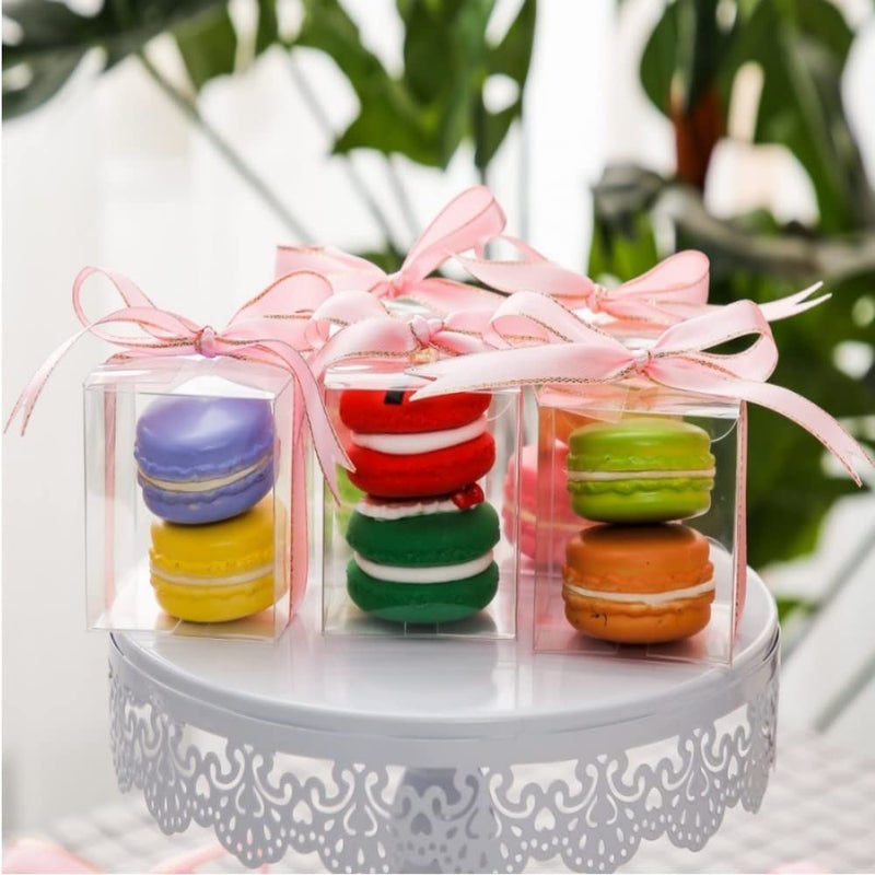 RomanticBaking 100 Pack Bulk 2x2x2 Inch Clear Gift Boxes Macaron Boxes Small Chocolate Bomb Boxes Birthday Wedding Party Favor Boxes - Image 5