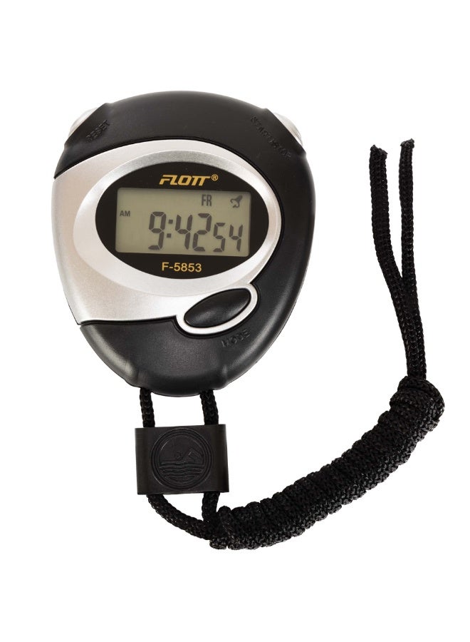 FLOTT F-5853 Handheld Professional Stopwatch Timer for Sports with LCD Display, Multi-Function with Date, Time & Alarm - Image 1