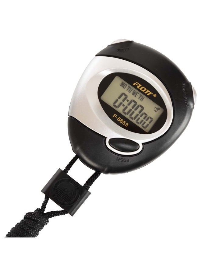 FLOTT F-5853 Handheld Professional Stopwatch Timer for Sports with LCD Display, Multi-Function with Date, Time & Alarm - Image 2