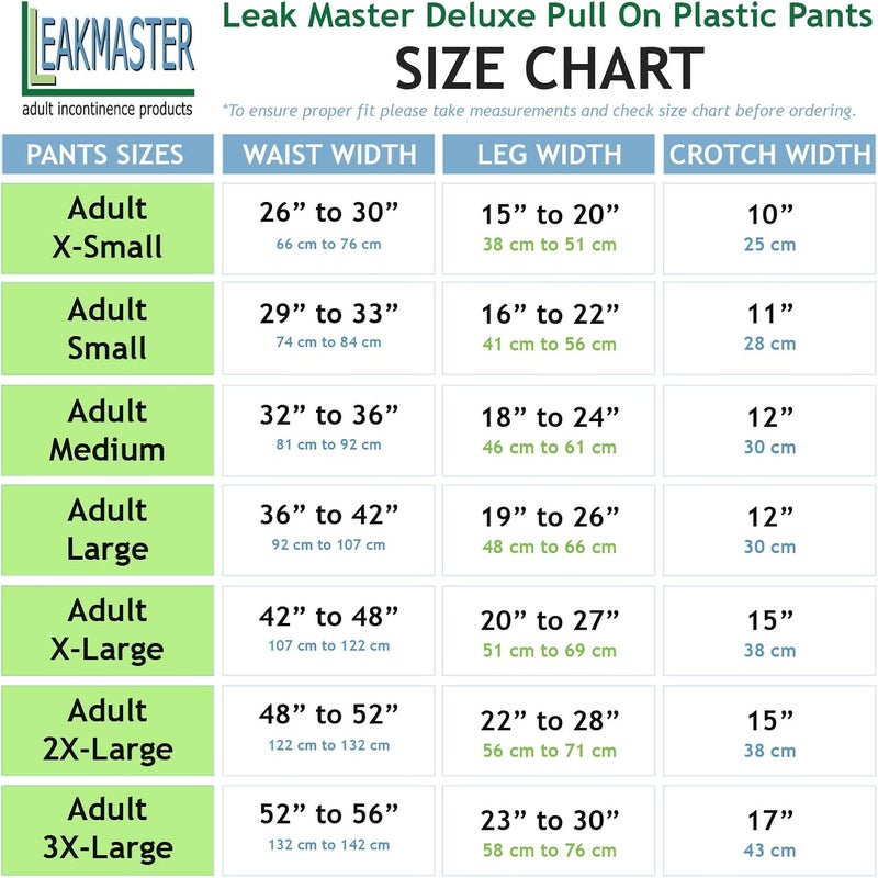 Leakmaster Deluxe Heavy Duty Adult Pullon Plastic Pants Features Premium Quality Extra Thick 7 Mil Vinyl Enclosed Elastic Extended Waist and Roomy Fit 2XLarge Fits 4852 in - Image 3