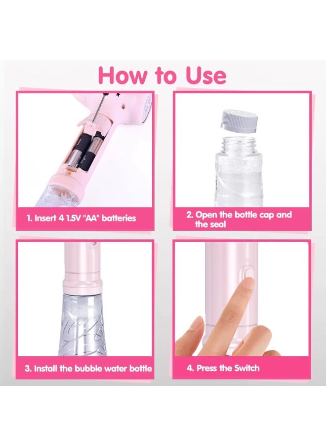 VIO Unicorn Bubble Machine Bubble Wand Light Up Bubble Blower Automatic Bubble Maker with 1 Bottle Solution For Kids Babies Toddlers Girls Children Indoor Outdoor Toys Gifts Birthday Party Favors  - Image 3