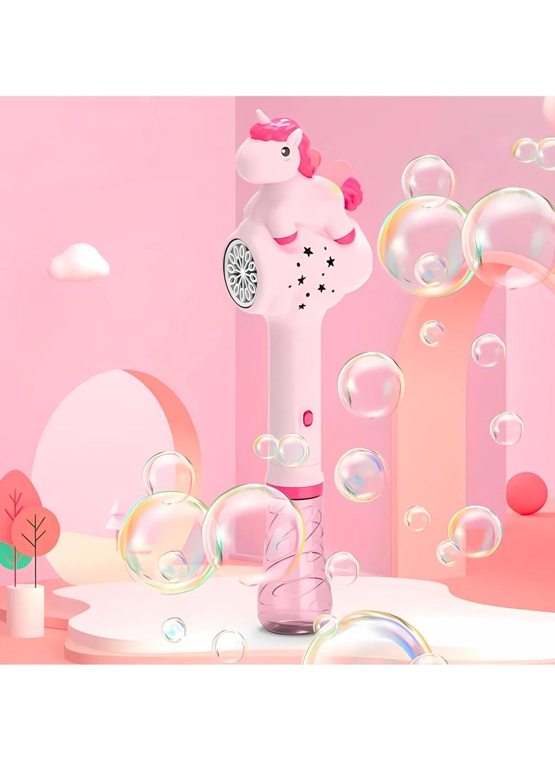 VIO Unicorn Bubble Machine Bubble Wand Light Up Bubble Blower Automatic Bubble Maker with 1 Bottle Solution For Kids Babies Toddlers Girls Children Indoor Outdoor Toys Gifts Birthday Party Favors  - Image 5