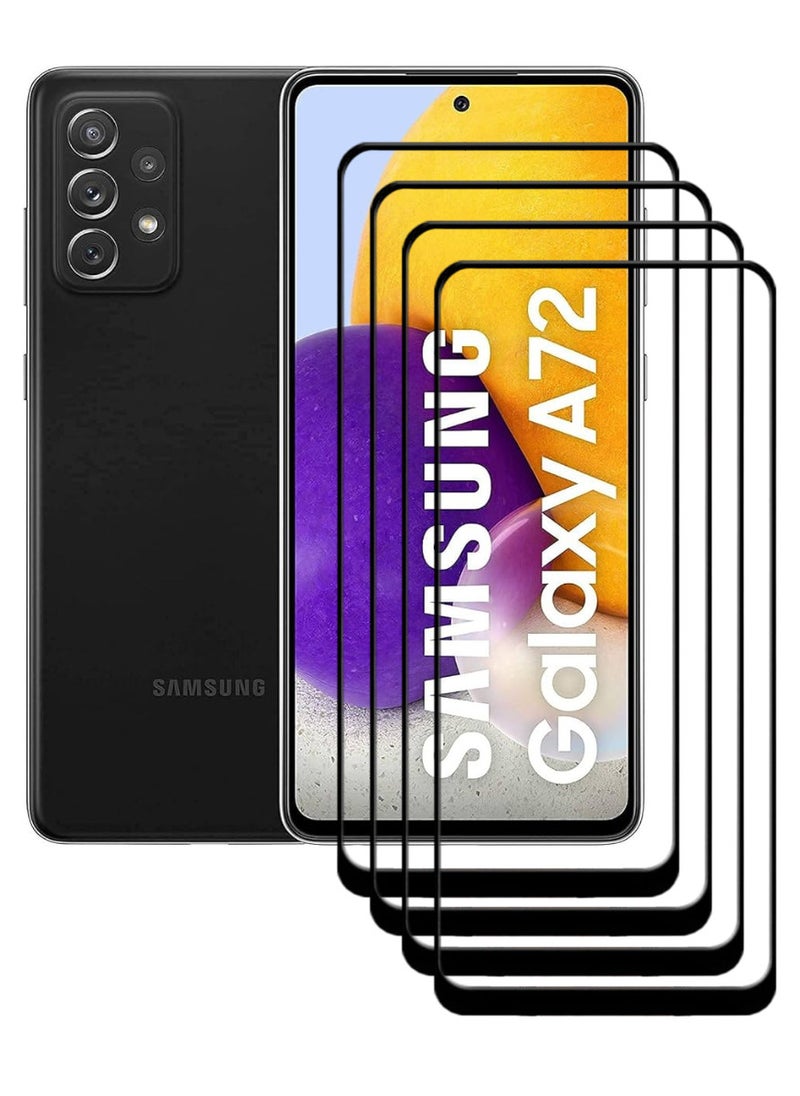 ACLIX 4 Pieces Antistatic ESD Dustproof Premium Quality High Definition Tempered Glass Screen Protector Designed For Samsung Galaxy A72 - Image 1