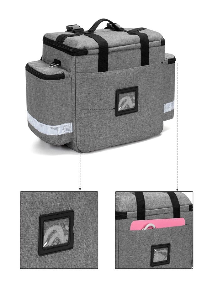 Damero حقيبة مستلزمات طبية داميرو، حقيبة طوارئ للاستجابة، حقيبة طبية مع فواصل قابلة للفصل وأحزمة علوية، مثالية لفرق الطوارئ، EMS، المسعفين، رمادي (حقيبة فقط) - Image 4