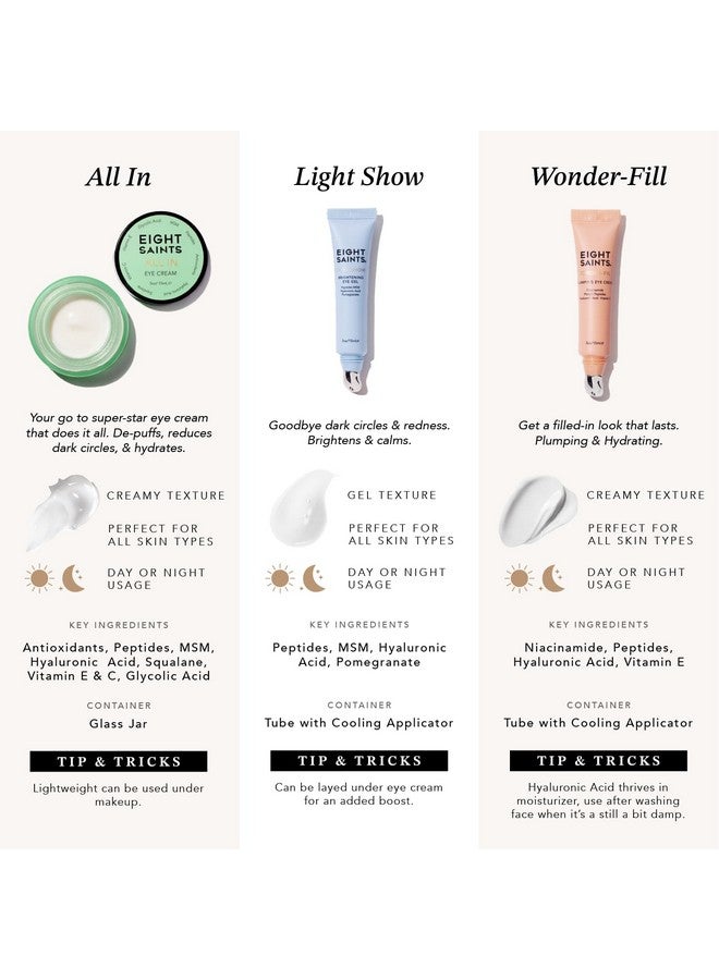 Eight Saints Wonderfill Plumping Eye Cream Natural And Organic Anti Aging Under Eye Cream To Plump Skin Reduce Wrinkles Fine Lines And Under Eye Bags Dark Circles Under Eye Treatment 0.5 Ounces - Image 5