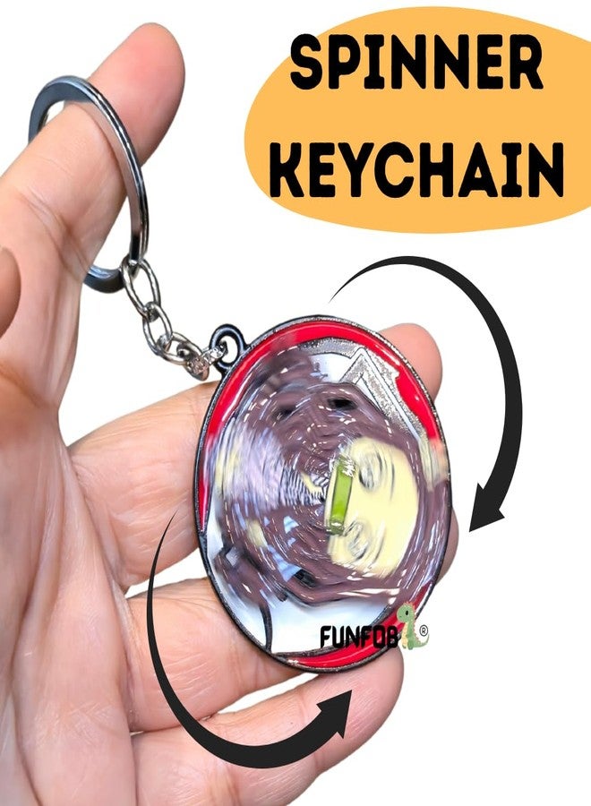 FUNFOB Anime Keychain Metal Spinner Key chain Collectible For Boys & Girls Gifting | Nezu-ko Spinner - Image 2