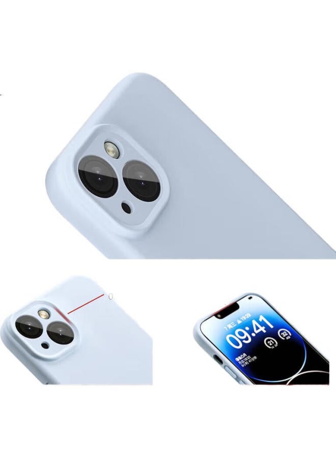 Shangsu Barbarian Era Apple 13 Phone Case Iphone 13 Protective Cover Premium Liquid Silicone Soft Shell Lens Full Cover Female Male Anti-Fall Anti-Fingerprint Solid Color Simple Shell Black - Image 3