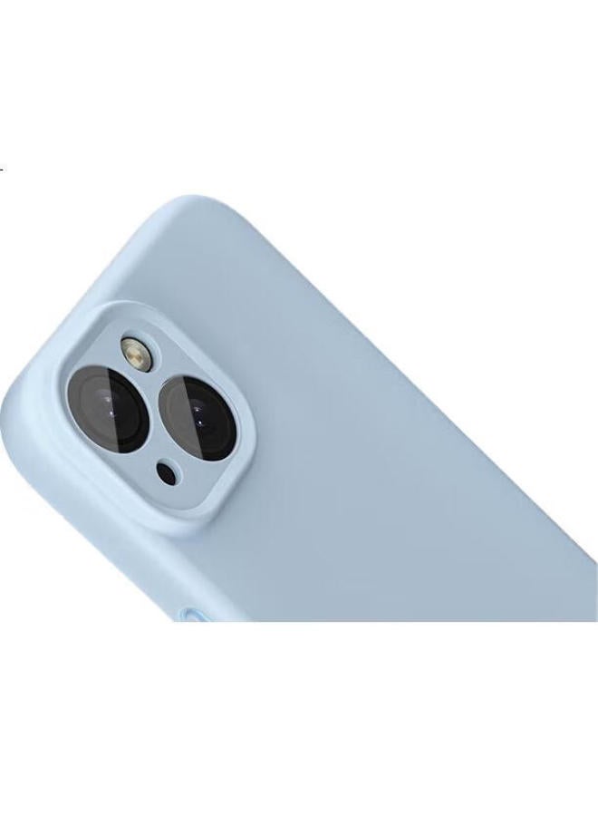 Shangsu Barbarian Era Apple 13 Phone Case Iphone 13 Protective Cover Premium Liquid Silicone Soft Shell Lens Full Cover Female Male Anti-Fall Anti-Fingerprint Solid Color Simple Shell Black - Image 2