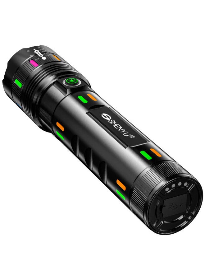 Shenyu High-power Flashlight Zoomable Ultra-bright Long-range Long-lasting Outdoor Survival Military Outdoor Cycling Home Use Light