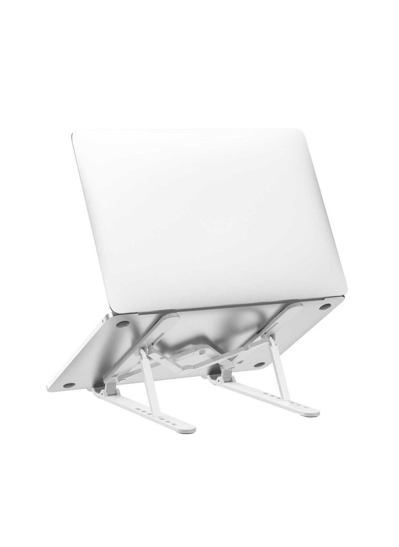 GREEN LION - Folding Laptop Stand (7 Level Adjustments)-White - Image 1
