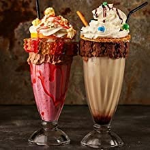 WQR Crystal Milk Shake, Juice, Ice Cream, Milkshake, Faluda, Smoothie and Cocktails Glass 360 ml Set (faluda Glass, 6) - Image 2