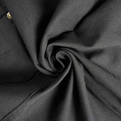 MORNITE Art Aprons for Mens Women, Painters Pottery Ceramic Smock Apron with Pocket for Cooking Chef Restaurant Gardening Black - Image 3