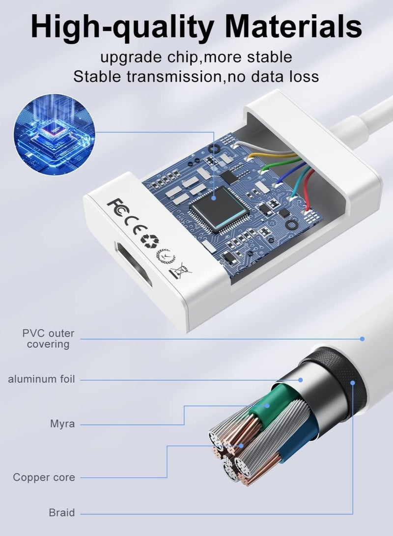 USB 3.0 to HDMI Adapter, HD 1080P Video Graphics Audio Multi-Screen USB 3.0/2.0 to HDMI Mirroring/Expansion Adapter Cable for PC/HDTV/Projector, Compatible with Windows XP/7/8/8.1/10/11/Android - Image 3