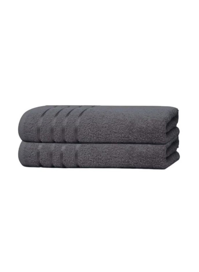 DXB GADGETS Pack of 2 Premium Towels 500 GSM 100% Cotton Ultra-Absorbent 85 x 145 cm  - Image 1