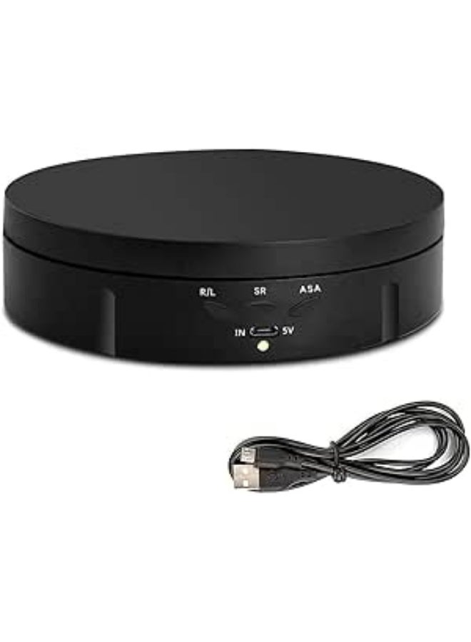 Electric Photography Rotating Stand, Professional 360 Degree Rotating Motor Display Table Stand for Automatic Live Video Streaming Platform for Product Display (Black) - Image 3