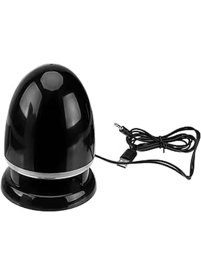 Portable Mini Speaker with USB Light Aux Input Anti Interference Multimedia Bass System Black Blue - Image 1