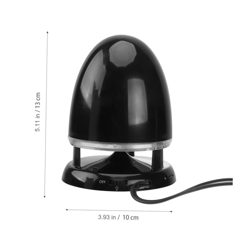 Portable Mini Speaker with USB Light Aux Input Anti Interference Multimedia Bass System Black Blue - Image 3