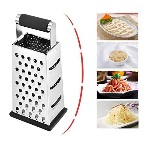 NILICAN Vertical Stainless Steel Grating Four-sided Boxed Grater For Cucumbers, Carrots And Cheese, Grater, Melon, Planing, Potato, Planer, Non-slip Handle，Peeler - Image 4