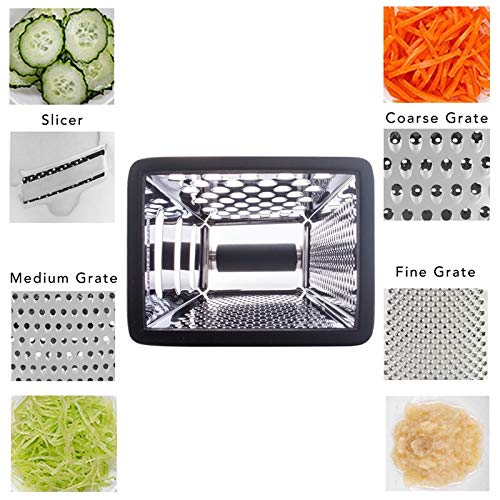 NILICAN Vertical Stainless Steel Grating Four-sided Boxed Grater For Cucumbers, Carrots And Cheese, Grater, Melon, Planing, Potato, Planer, Non-slip Handle，Peeler - Image 3