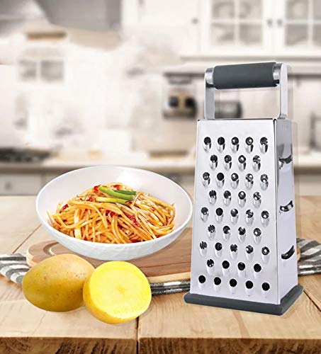 NILICAN Vertical Stainless Steel Grating Four-sided Boxed Grater For Cucumbers, Carrots And Cheese, Grater, Melon, Planing, Potato, Planer, Non-slip Handle，Peeler - Image 2