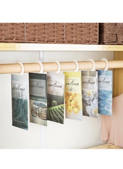 RATSAW Scented Sachets with Hanging Hook Natural Scented Bags Wardrobe Fresheners for Wardrobe Closet Bathroom Car Rose Lavender Cologne White Tea Jasmine  - Image 5