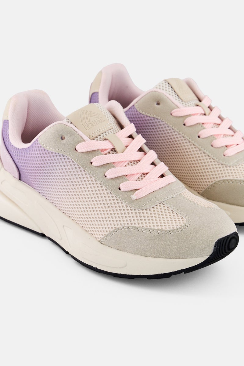 RBX Women Brand Logo Lace Up Outdoor Shoes, Multicolor - Image 4