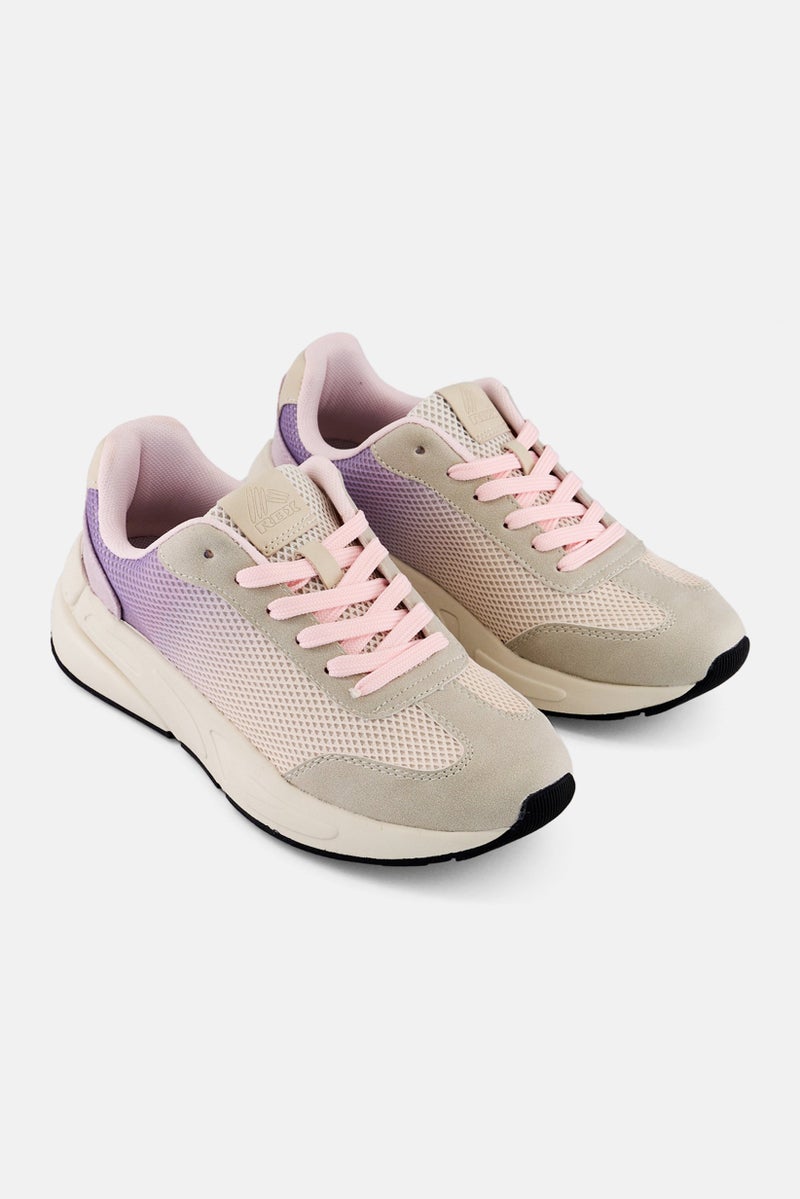 RBX Women Brand Logo Lace Up Outdoor Shoes, Multicolor - Image 1