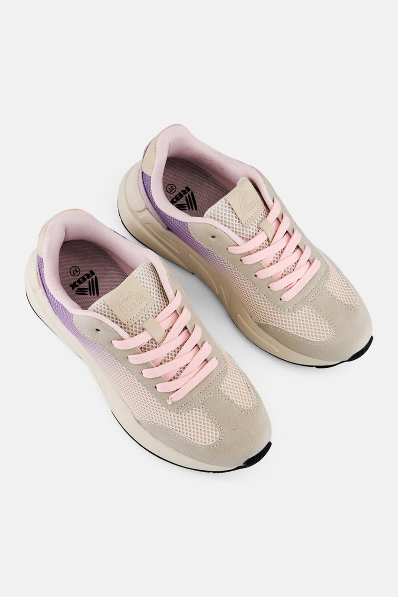 RBX Women Brand Logo Lace Up Outdoor Shoes, Multicolor - Image 3