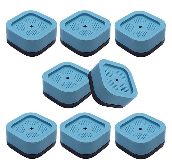 CEPLO Heavy Duty Bed Risers & Furniture Risers Stackable Table Leg Extender for Beds,Refrigerators, and Furniture Anti-Vibration Floor Pads, Noise Cancelling, Non-Slip Protector for Hardwood Set of 8 - Image 1