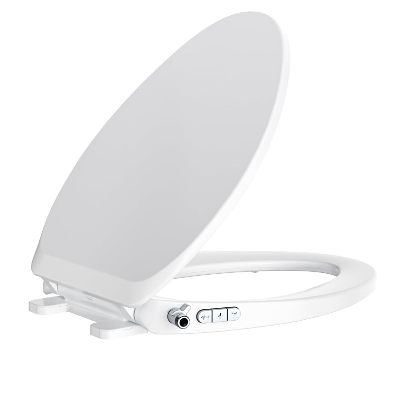 Clirass Bidet Toilet Seat â€“ Non-Electric, Self-Cleaning Dual Nozzles for Frontal & Rear Wash, Adjustable Water Pressure, Slow-Close Lid, Fits Elongated Toilets â€“ Hygienic & Eco-Friendly Upgrade (Contemporary) - Image 1