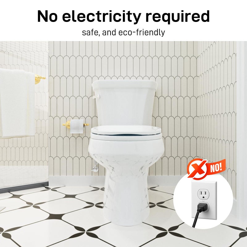 Clirass Bidet Toilet Seat â€“ Non-Electric, Self-Cleaning Dual Nozzles for Frontal & Rear Wash, Adjustable Water Pressure, Slow-Close Lid, Fits Elongated Toilets â€“ Hygienic & Eco-Friendly Upgrade (Contemporary) - Image 3