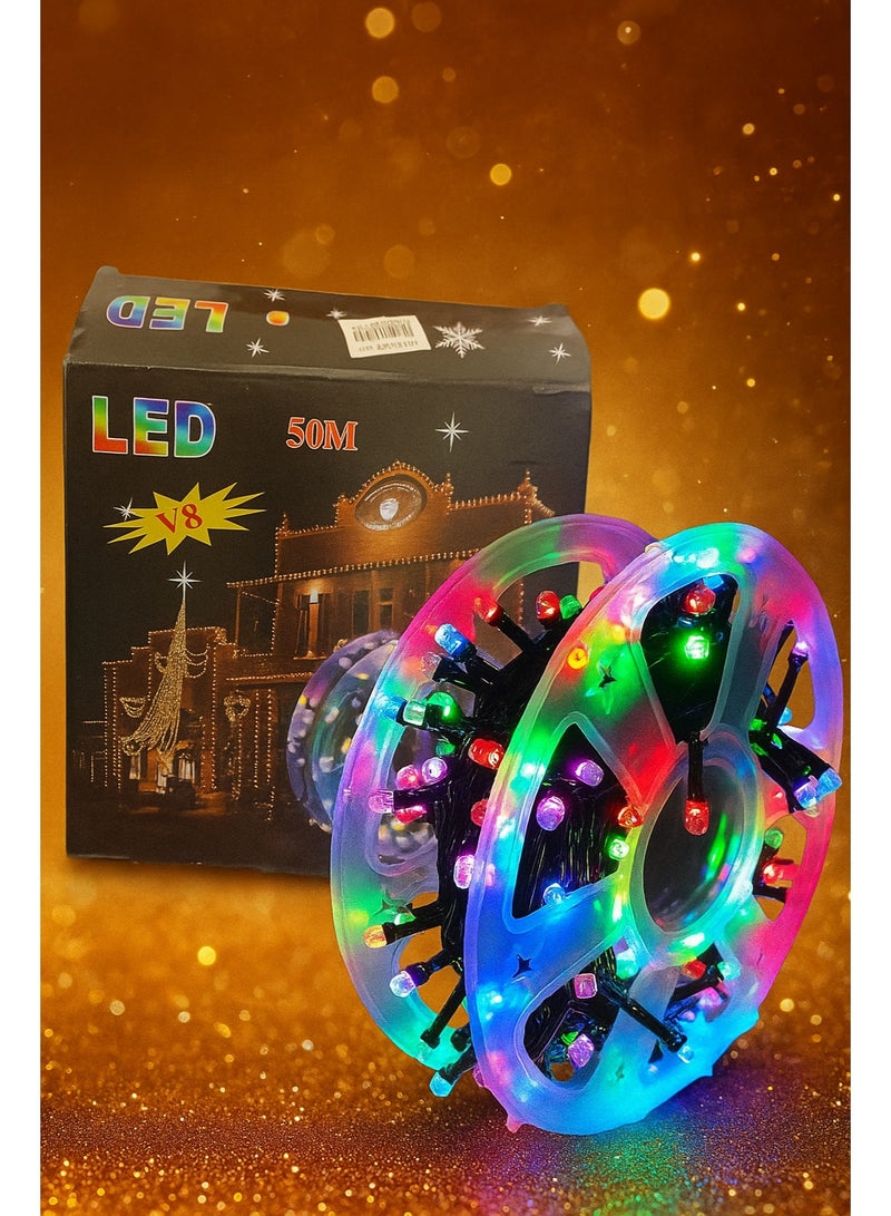 LED Decorative String Light Roll 50Mtr – Multicolor Fairy Lights for Diwali, Indoor & Outdoor Decoration, Festivals, Weddings & Parties - DPL-590 - Image 1