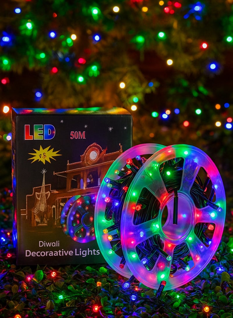 LED Decorative String Light Roll 50Mtr – Multicolor Fairy Lights for Diwali, Indoor & Outdoor Decoration, Festivals, Weddings & Parties - DPL-590 - Image 2