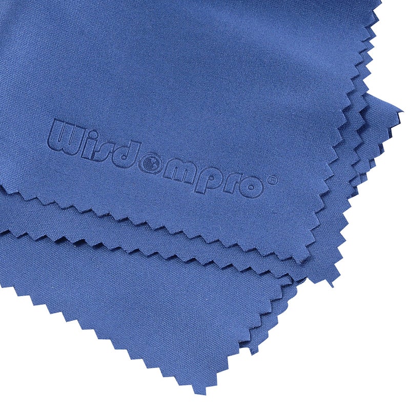 Wisdompro 8-Pack 6x7 Inches Microfiber Cleaning Cloth for Camera Lens, Glasses, Phone, iPhone, iPad, Tablet, Laptop, LCD TV, Computer Screen, Monitor and Other Electronics Device - Blue - Image 3