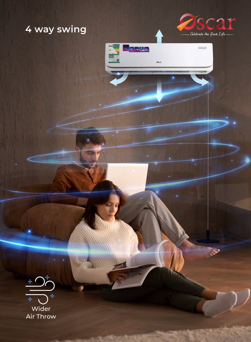 OSCAR 2.0 Ton Split Air Conditioner Hot & Cool | 21,000 BTU/H | R410A Refrigerant | Energy Efficient AC | Fast Cooling & Heating | Low Noise Operation | Ideal for Large Rooms | OS24MCR410SHC - Image 5