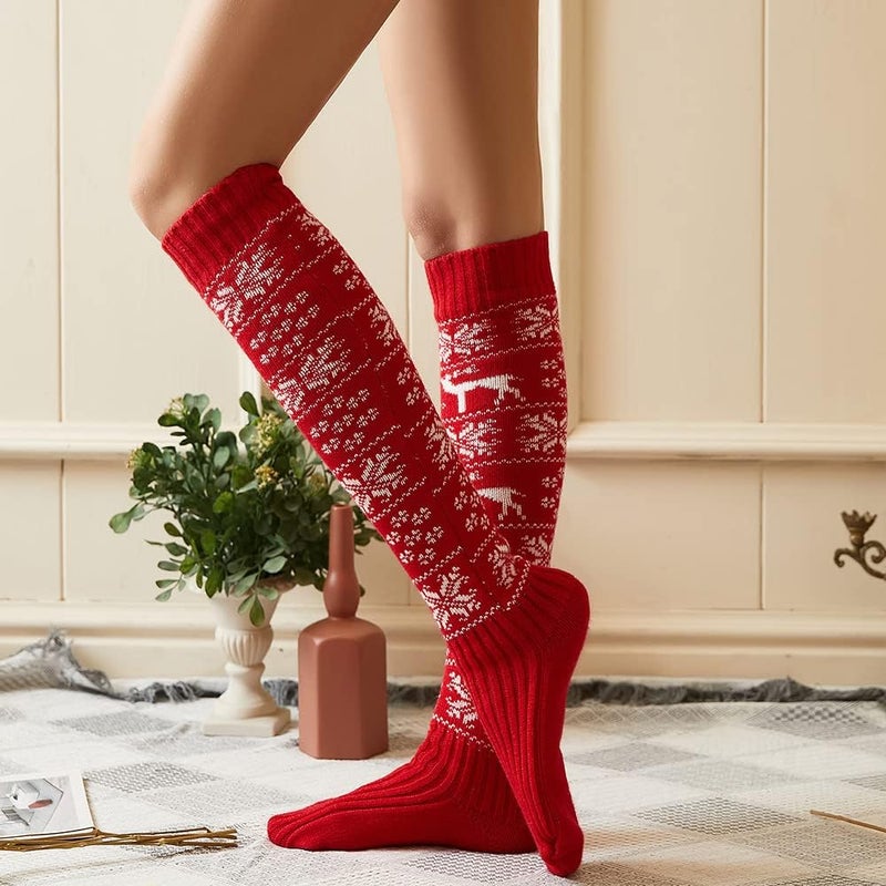 Pcavin Thigh High Socks for Women Cable Knit Over the Knee Boot Socks, Long Warm Leg Warmers Winter - Image 2