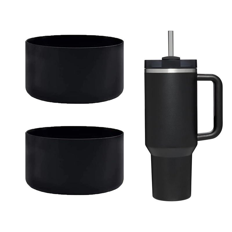MLKSI MLKSI 2Pcs Silicone Boot for Stanley Cup Accessories Protector Silicone Water Bottle Bottom Sleeve for Stanley 40 oz 30 oz Tumbler Simple Modern Tumbler with Handle Grapefruit 
