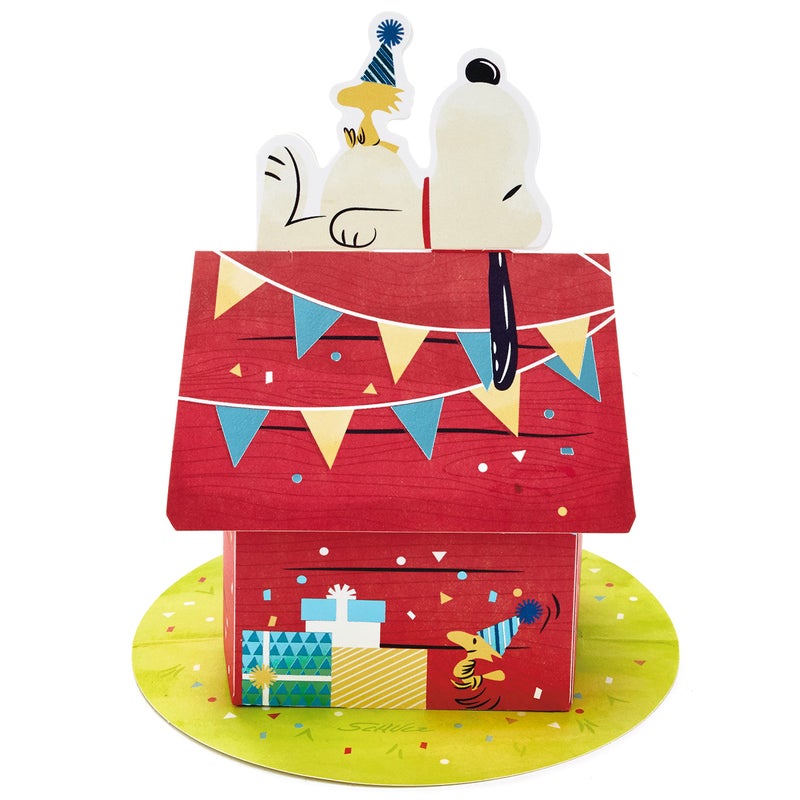 Hallmark Paper Wonder Peanuts Pop Up Birthday Card (Snoopy Dog House) - Image 2