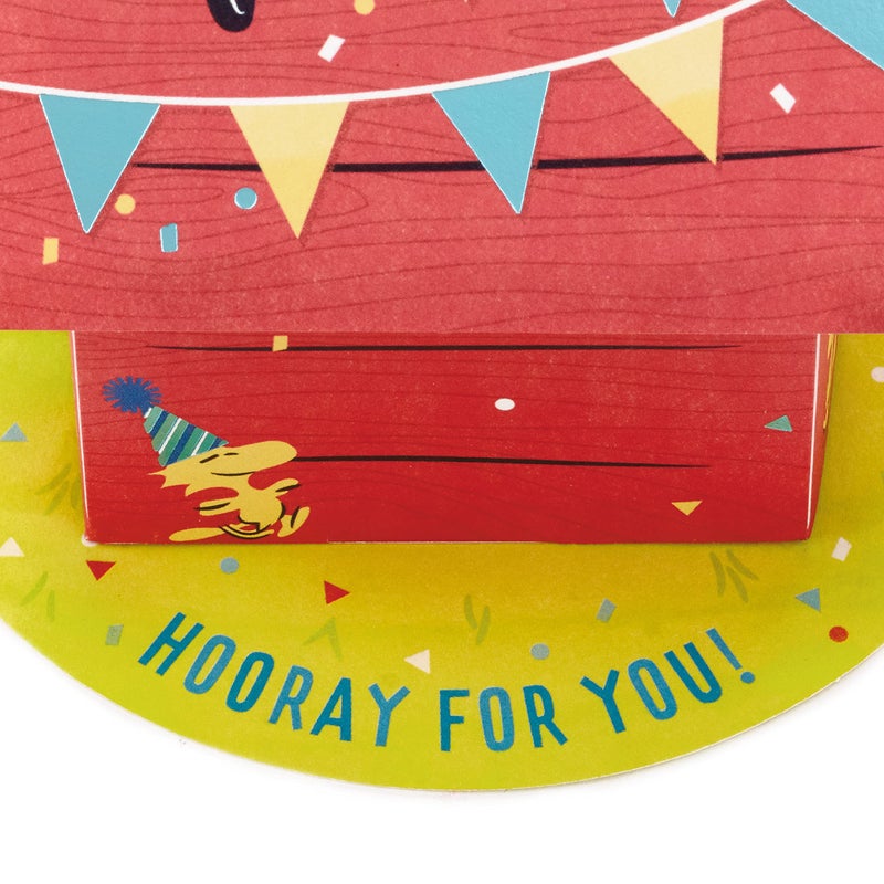 Hallmark Paper Wonder Peanuts Pop Up Birthday Card (Snoopy Dog House) - Image 4