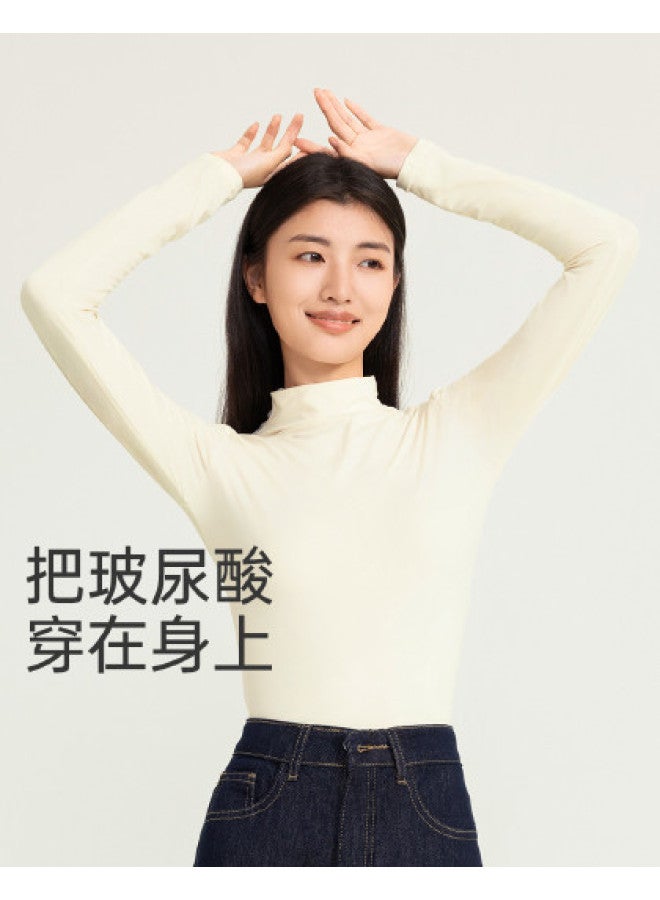 VVC قميص حراري طويل الأكمام بتصميم ضيق للنساء بياقة مدورة لفصل الخريف والشتاء، ملابس داخلية قابلة للتنفس بحمض الهيالورونيك - Image 1