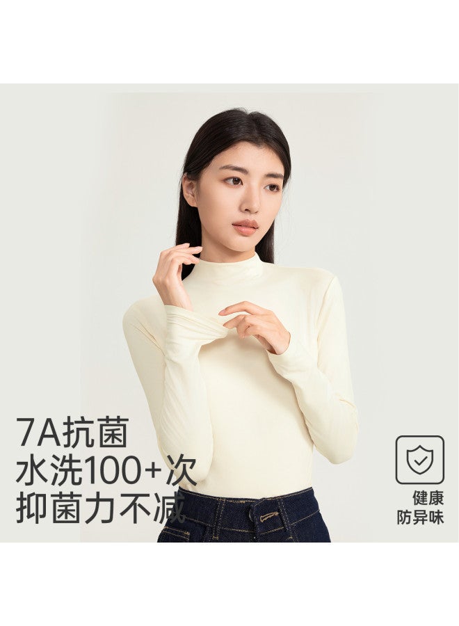 VVC قميص حراري طويل الأكمام بتصميم ضيق للنساء بياقة مدورة لفصل الخريف والشتاء، ملابس داخلية قابلة للتنفس بحمض الهيالورونيك - Image 2