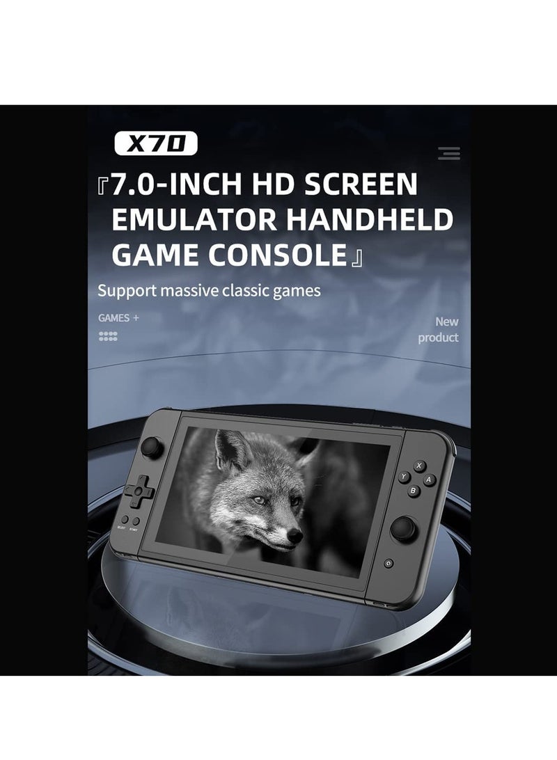 7.0 inch IPS HD Screen Retro Game Console with 64G Memory Cards and 6000 Games, 3500mAh Rechargeable Battery, 64G Memory Cards, 6000 Classic Video Games, Handheld Game Console with 3500mAh Battery - Image 3