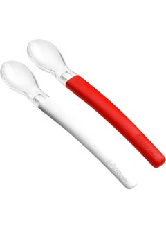 Food Spoon with Silicone Tip 2 Pack - Red White - pzsku/ZE115CC141DFE492782ECZ/45/_/1728631032/321b2706-17b5-4bd6-b985-186d842386f3