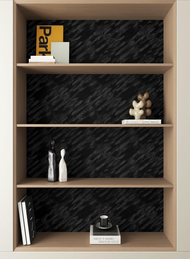 Decotalk Black Velvet Drawer Cabinet Liner 15.7x120 Inch Felt Drawer Liner for Shelves Velvet Contact Paper Peel and Stick Cabinet Liners Solid Black Flocked Lining Sticky Back Flocking Textured - Image 3